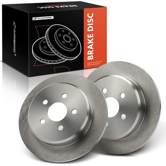 A-Premium 10.63 inch (270 mm) Rear Solid Disc Brake Rotors Compatible with Select Chrysler, Dodge and Plymouth Models - PT Cruiser 2001-2003, Neon 1995-2003, Neon 1995-2001, 2-PC Set