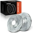 thumbnail image 1 of A-Premium 10.94 Inch (278mm) Front Drilled and Slotted Disc Brake Rotors Set Compatible with Select Ford, Mazda and Mercury Models - Escape 2001-2007, Tribute 2001-2006, Mariner 2005-2007 2-PC Set, 1 of 8