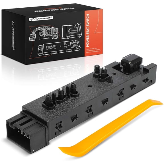 A-Premium 10 Ways Power Seat Switch Control Front Right Passenger Side Compatible with Ford Explorer 2011-2015, F150, Expedition, Fusion, Flex & Lincoln MKZ, MKX & Mila - 9L3Z14A701FA, 6H6Z14A701FA