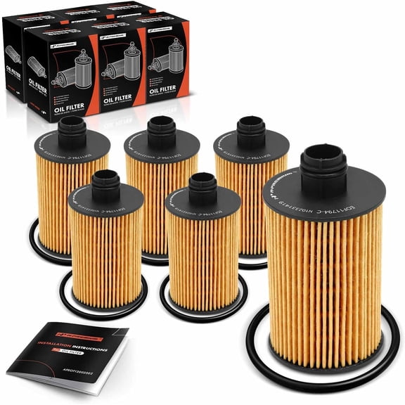 A-Premium 10K Miles Protection Oil Filter Compatible with Ram 1500 2014-2018, 1500 Classic 2019 & Jeep Series WK2 Grand Cherokee 2014-2020, 6-PC Set, Replace# K68109834AA, K68229402AA