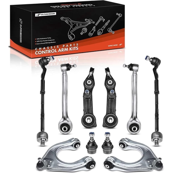 A-Premium 10Pc Front Suspension Kit Upper Lower Control Arm Ball Joint Inner Outer Tie Rod End Ball Joint Compatible with Mercedes Benz E320 E500 E550 CLS500 CLS550 E55 E63 2003-2008 RWD