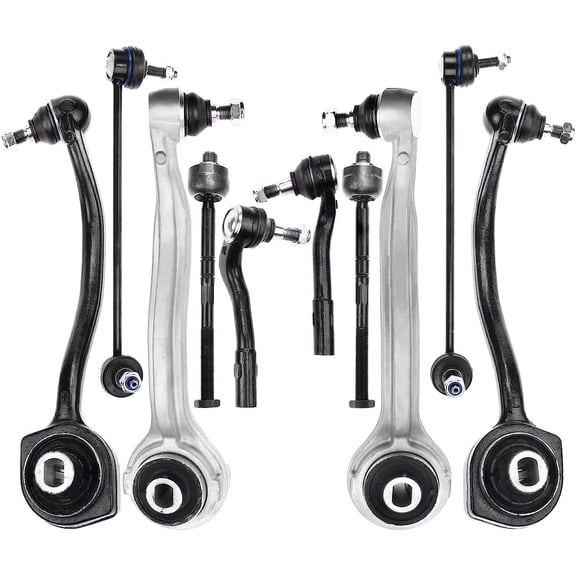 A-Premium 10Pc Front Suspension Kit Upper & Lower Control Arm Inner & Outer Tie Rod End Sway Bar Link Compatible with Mercedes Benz C230/240/280/320/350 2001-2007 & CLK320/350/500/550 2003-2009