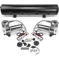 thumbnail image 1 of A-Premium 10Pcs Air Suspension Compressor Kit Compatible with 4.5 Gallon 9 Port Air Tank, 180psi Off Pressure Switch, Replace# AI-AM-COM580, AIAMCOM580, 1 of 5