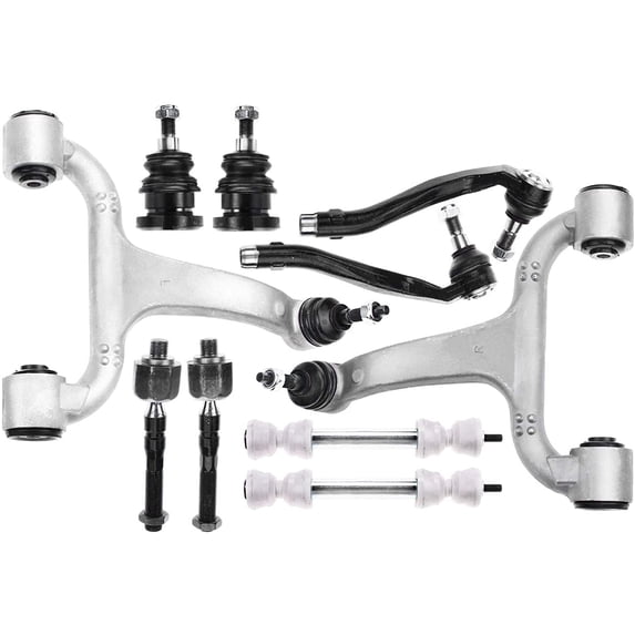 A-Premium 10Pcs Front Suspension Kit Control Arm Sway Bar Ball Joint Steering Tie Rod Compatible with Mercedes-Benz ML320 ML350 ML430 ML500 1998-2005