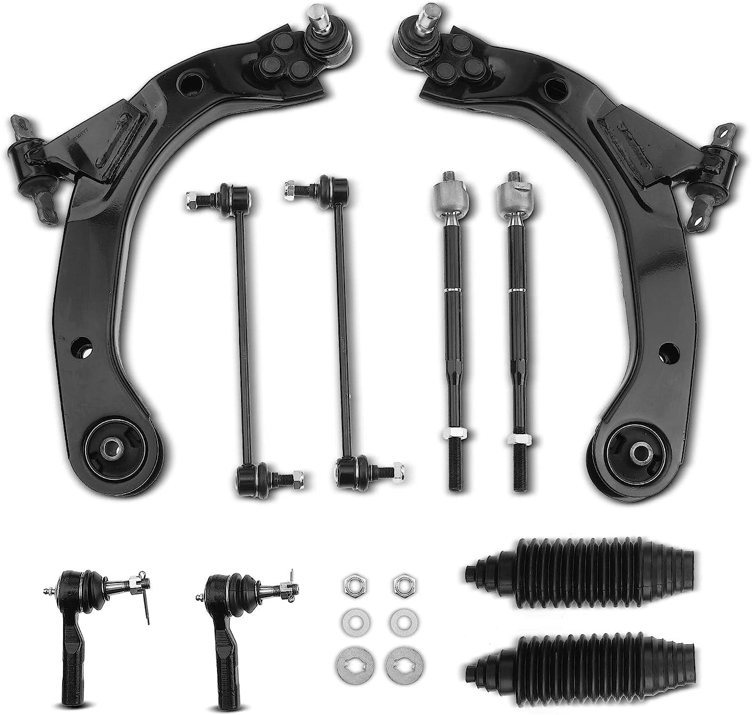 Brazo de control inferior delantero con junta esférica para Chevy Cobalt 2005-2010, HHR 2006-2011, Pontiac G5 2007-2009, Pursuit 2005-2006, Kit de suspensión de varillas de unión interiores y