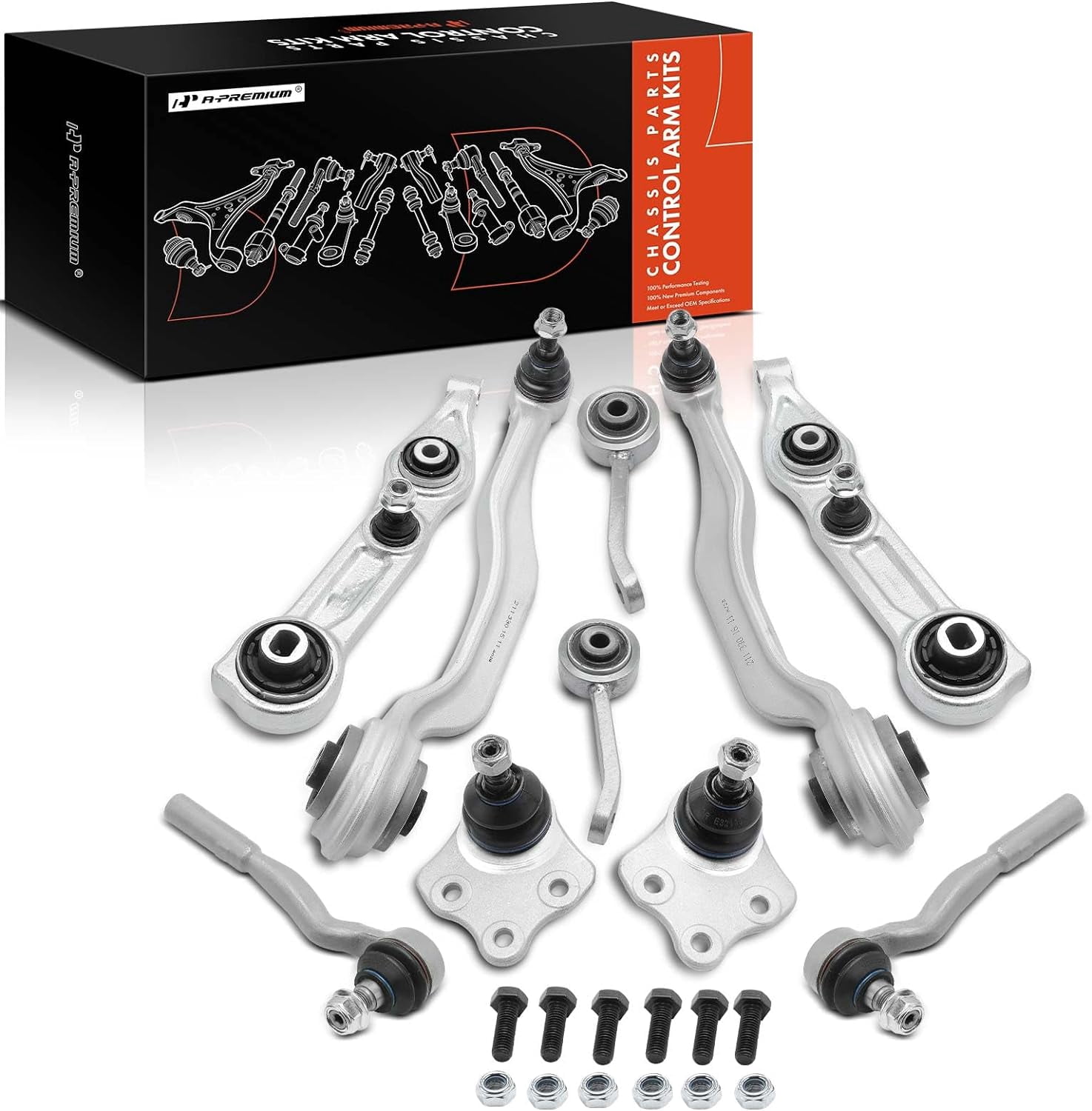 A-Premium Front Suspension Kit, 10Pcs Control Arm Set, Compatible with ...