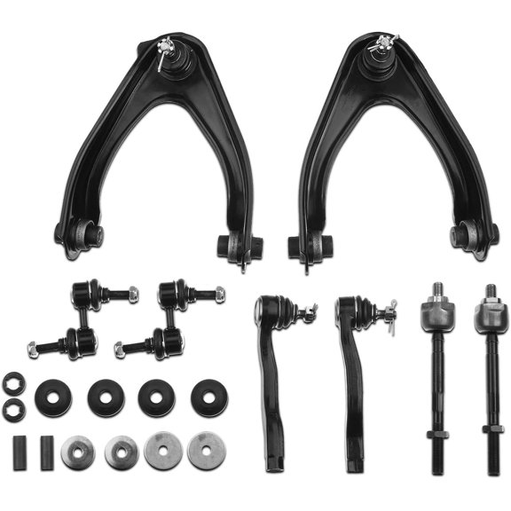 A-Premium 10Pcs Front Suspension Kit Upper Control Arm Ball Joint Tie Rod End Sway Bar Stabilizer Link Strut Mount Kit Compatible with Honda CR-V CRV 97-01