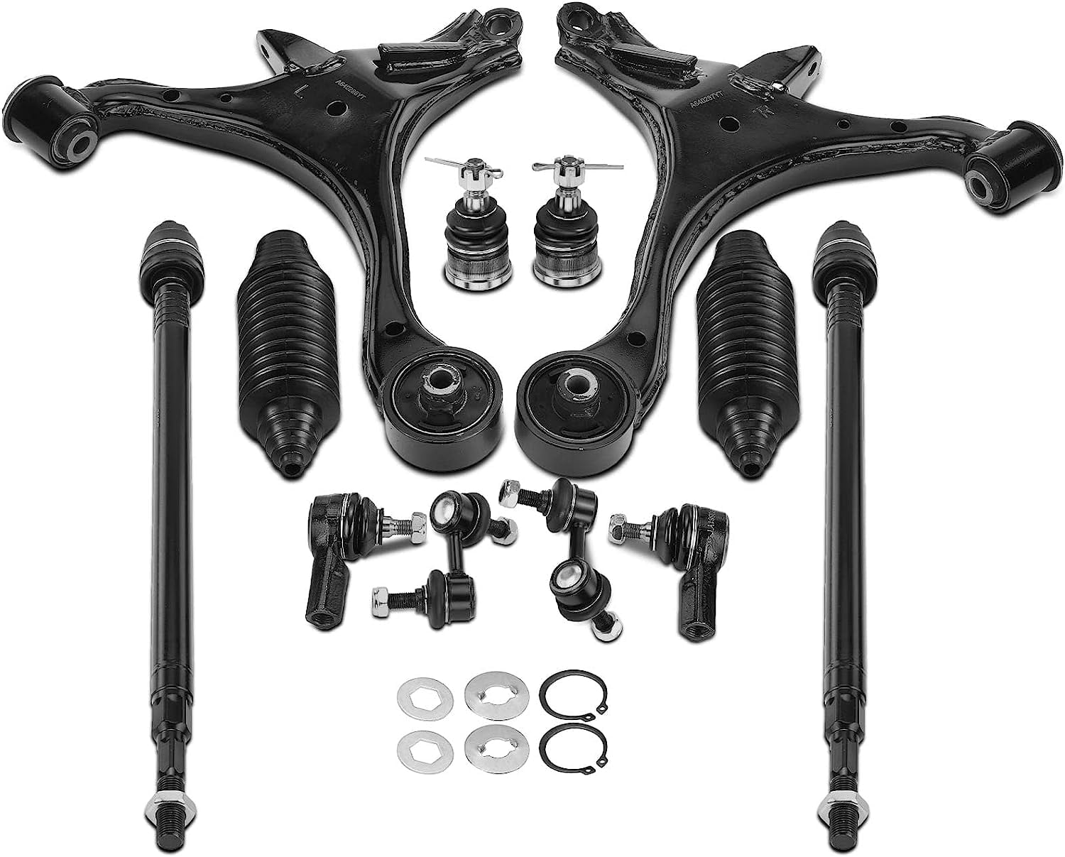 APremium 10Pcs Front Suspension Kit Upper Lower Control Arm Ball Joint