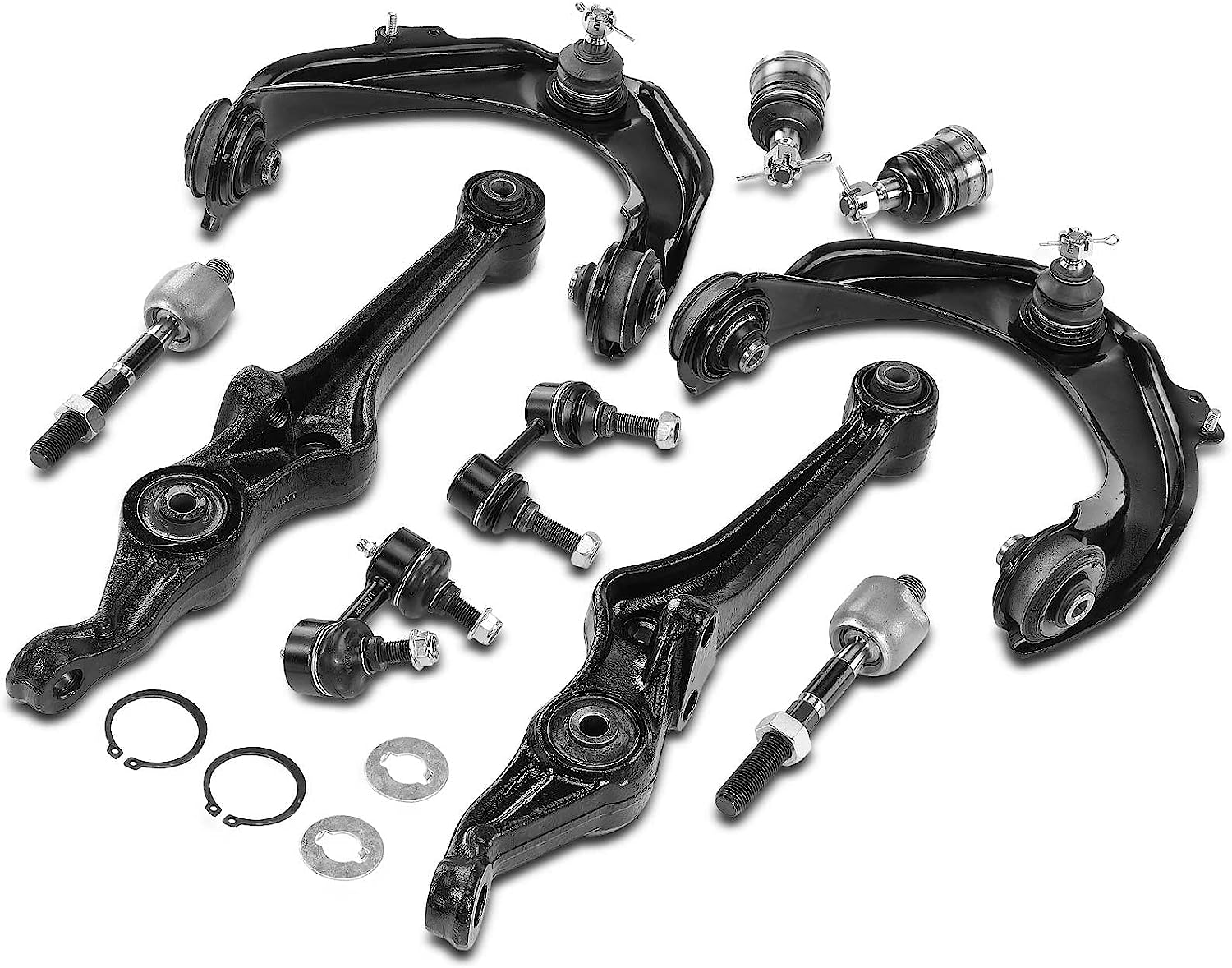 Detroit Axle 8pc Front End Kit For Honda Accord & Acura TL/CL – Struts, Control Arms, Tie Rods