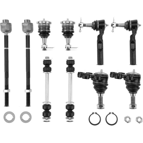 A-Premium 10Pcs Front Sway Bar Link Stabilizer Link Tie Rod End Ball Joint Compatible with Chevrolet Silverado 1500 GMC Sierra 1500 1999-2006