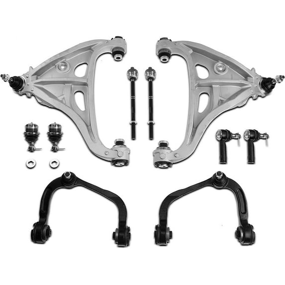 A-Premium 10Pcs Front Upper and Lower Control Arm and Ball Joint Assembly Tie Rod End Compatible with Ford F-150 2004 2005 2006 4WD