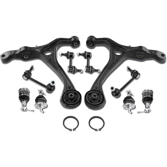 A-Premium Set of 10, Front Lower Control Arm, Upper & Lower Ball Joint, Front & Rear Sway Bar Link, Compatible with Honda Accord 2003 2004 2005 2006 2007