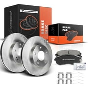 A-Premium 11.02 inch(280 mm) Front Vented Disc Brake Rotors + Ceramic Pads Kit Compatible with Select Infiniti and Nissan Models - I30 1996 1997 1998 1999, Maxima 1989-1999, 6-PC Set