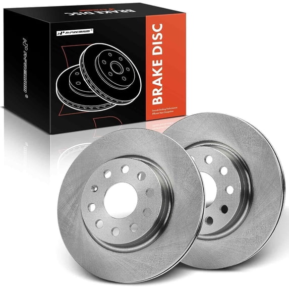 A-Premium 11.02 inch (280 mm) Front Vented Disc Brake Rotors Compatible with Select Volkswagen models - Jetta 2011 2012 2013 2014 2015, 2-PC Set