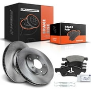 A-Premium 11.06 in (281 mm) Front Vented Disc Brake Rotors + Ceramic Pads Kit Compatible with Select Chrysler and Dodge Models - Town & Country 01-07, Voyager 03, Caravan, Grand Caravan, 6-PC Set