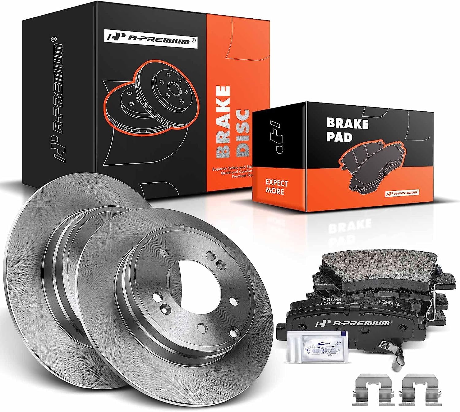 YXPCARS Rear Ceramic Brake Pads & Rotors Kit For Hyundai Sonata, Azera, Kia Optima