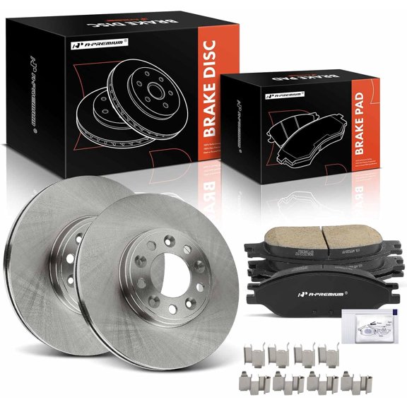 A-Premium 11.10 inch (281.9 mm) Front Vented Disc Brake Rotors + Ceramic Pads Kit Compatible with Select Ford Models - Windstar 1999 2000 2001 2002 2003, 6-PC Set