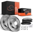 thumbnail image 1 of A-Premium 11.13 in (308mm) Front Vented Disc Brake Rotors + Ceramic Pads Kit Compatible with Select Dodge Models - Dakota 2003-2004, 6-PC Set, 1 of 8