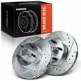 thumbnail image 1 of A-Premium 11.28 inch (286.5mm) Front Drilled and Slotted Disc Brake Rotors Compatible with Select Ford, Mercury and Mazda Models - Explorer 1995-2001, Ranger, B2300, B2500, B3000, B4000, Mountaineer, 1 of 9