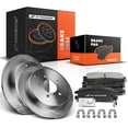 thumbnail image 1 of A-Premium 11.42 inch(290 mm) Rear Drilled and Slotted Disc Brake Rotors+Ceramic Pads Kit Compatible with Chevy, Buick, Oldsmobile and Pontiac Models - Rendezvous, Venture, Silhouette, Aztek, Montana, 1 of 9