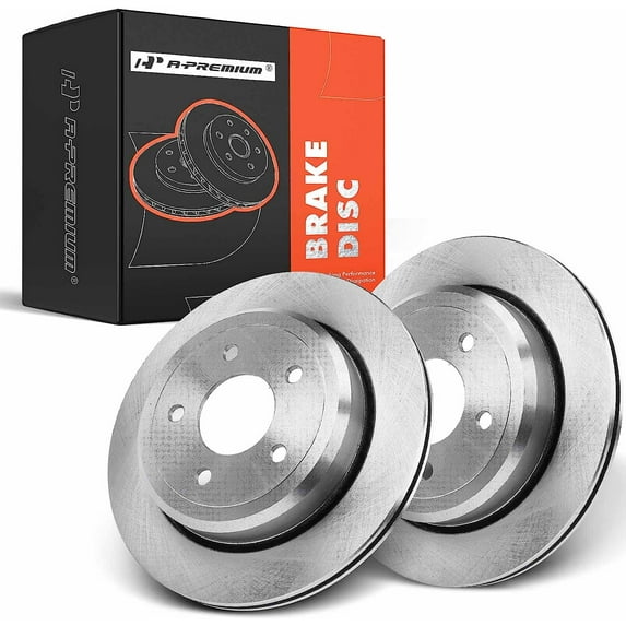 A-Premium 11.62 inch (295mm) Rear Vented Disc Brake Rotors Compatible with Select Ford, Mercury Models - Crown Victoria/Grand Marquis 2003-2011, Marauder 2003-2004, 2-PC Set