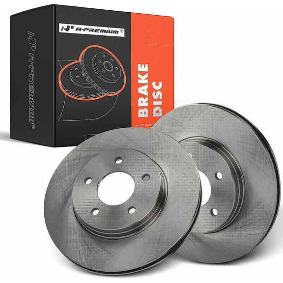 A-Premium 11.65 Inch (296mm) Front Vented Disc Brake Rotors Set Compatible with Select Chevrolet, Pontiac and Saturn Models - Equinox 2005-2006, Torrent 2006, Vue 2002-2007 2-PC Set