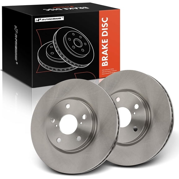 A-Premium 11.65 inch (296mm) Front Vented Disc Brake Rotors Compatible with Select Lexus Models - IS250 2009-2015, GS300 2006, 2-PC Set