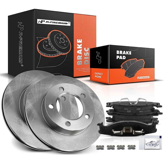 A-Premium 11.71 inch (297.5mm) Front Vented Disc Brake Rotors + Ceramic Pads Kit Compatible with Select Ford Model - F-150 F150/Bronco 1994-1996, 6-PC Set