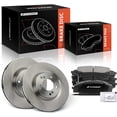 thumbnail image 1 of A-Premium 11.80 inch (299.7mm) Front Vented Disc Brake Rotors + Ceramic Pads Kit Compatible with Select Honda Models - S2000 2000-2009 Convertible, 6-PC Set, 1 of 6