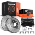 thumbnail image 1 of A-Premium 11.81 inch(300 mm) Front Disc Brake Rotors + Ceramic Pads Kit Compatible with Select Acura and Honda Models - CL 2001-2003, TL 1999-2008, TSX 2004-2010, Accord 2003-2011, 6-PC Set, 1 of 8