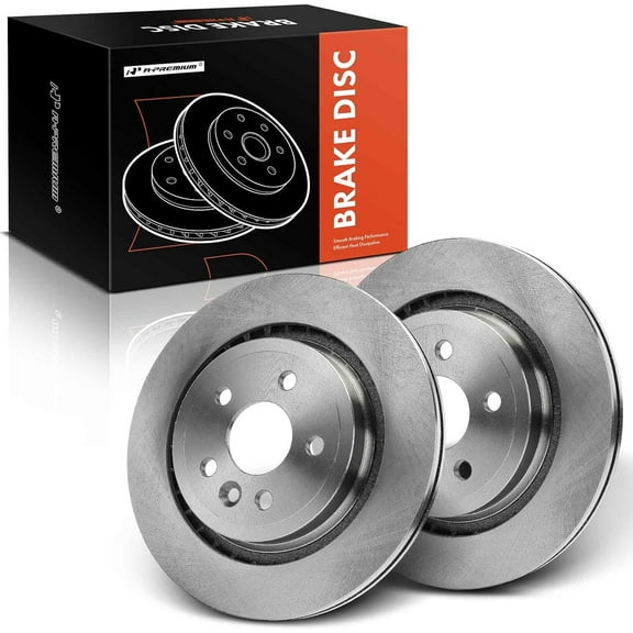 A-Premium 11.89 inch (302mm) Rear Vented Disc Brake Rotors Compatible with Select Volvo models - S60 2011-2018, XC70 2008-2016, S80 2007-2016, V60 2015-2018, V60 Cross Country, V70, 2-PC Set