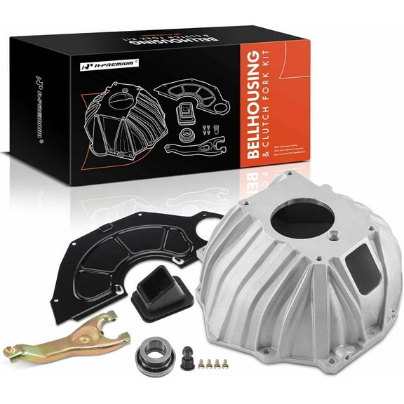 A-Premium 11" Bell Housing Clutch Kit Bellhousing Kit Compatible with Chevrolet Malibu 1964-1967 Impala 1959-1985 Monte Carlo Camaro Caprice Corvette Chevy II Chevelle Bel Air Manual Transmission
