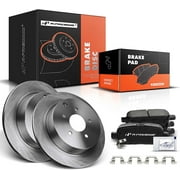 A-Premium 12.11 inch Rear Vented Disc Brake Rotors+Ceramic Pads Kit Compatible with Select INFINITI and Nissan Models - FX35, Q50, QX70, JX35, M35H, M37, M56, Q60, Q60, Q70L, Murano, Pathfinder, Quest
