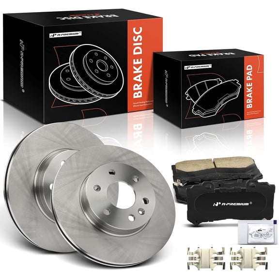 A-Premium 12.20 inch (310mm) Front Vented Disc Brake Rotors + Ceramic Pads Kit Compatible with Select Chevrolet and GMC Models - Colorado, Canyon, 2015-2020, 6-PC Set