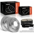 thumbnail image 1 of A-Premium 12.28 in (312mm) Rear Vented Disc Brake Rotors + Ceramic Pads Kit Compatible with Select Toyota & Lexus Models - 4Runner 2010-2021, FJ Cruiser 2010-2014, GX460 2010-2021, 6-PC Set, 1 of 6