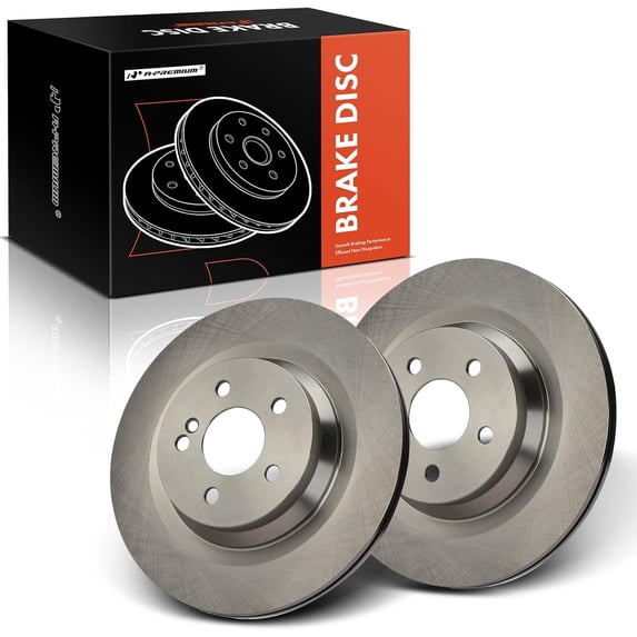 A-Premium 12.59 inch (320mm) Rear Vented Disc Brake Rotors Compatible with Select Mercedes-Benz Models - W212 Series E550 2010-2014 Sedan, C218/X218 Series CLS550 2012-2018, 2-PC Set