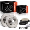 thumbnail image 1 of A-Premium 12.60 in (320 mm) Front Vented Disc Brake Rotors + Ceramic Pads Kit Compatible with Select Volvo Models - Genesis 2009 2010 2011, 3.8L, Sedan, 6-PC Set, 1 of 6