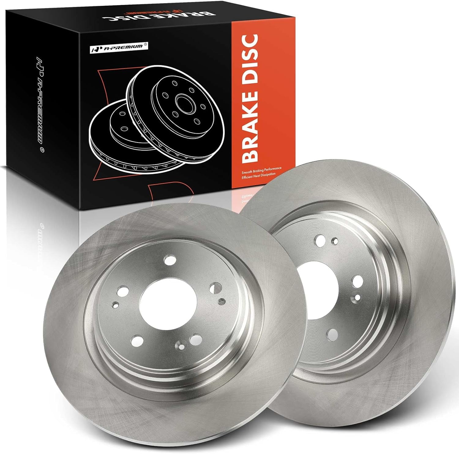 A-Premium 12.98 inch (329.7mm) Rear Solid Disc Brake Rotors Compatible ...