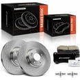 thumbnail image 1 of A-Premium 12.99 in (330 mm) Front Vented Disc Brake Rotors + Ceramic Pads Kit Compatible with Select Hyundai Models - Genesis 2009-2012 4.6L, 2013-2014 3.8L, 6-PC Set, 1 of 9