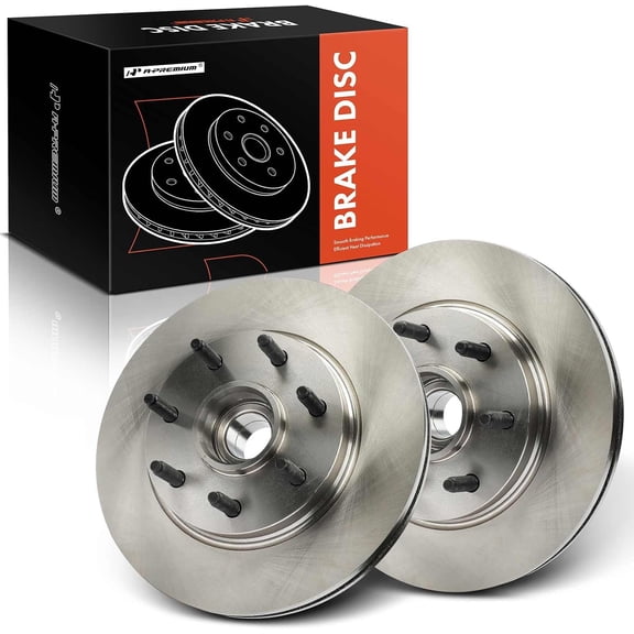 A-Premium 12.99 inch (329.9mm) Front Vented Disc Brake Rotors Compatible with Select Ford and Lincoln Models - F-150 F150 2004-2008, Mark LT 2006-2008, RWD, 2-PC Set