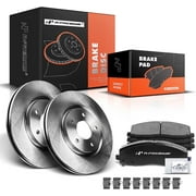 A-Premium 12.99 inch(330 mm) Front Vented Disc Brake Rotors + Ceramic Pads Kit Compatible with Select Chrysler, Dodge, Ram and Volkswagen Models - Town & Country, Grand Caravan, Journey, C/V, Routan
