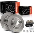 thumbnail image 1 of A-Premium 12.99 inch (330mm) Rear Vented Disc Brake Rotors + Ceramic Pads Kit Compatible with Select Audi and Porsche Models - A6 2014-2018, A6 Quattro, Macan, A7 Quattro, A8 Quattro, S7, 6-PC Set, 1 of 9