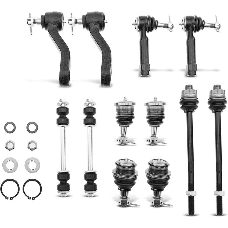 A-Premium 12Pcs Front Suspension Kit Inner Outer Tie Rod End Sway Bar Link  Ball Joint Idler Arm Pitman Arm Compatible with Chevrolet Silverado 1500