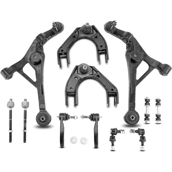 A-Premium 12Pcs Front Suspension Kit Lower Control Arm and Ball Joint Assembly Sway Bar Link Tie Rod End Compatible with Chrysler Cirrus 95-00 Sebring 01-06 Dodge Stratus Plymouth Breeze