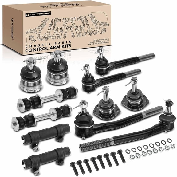A-Premium Set of 12,Upper Lower Ball Joint, Sway Bar Link, Inner Outer Tie Rod End, Compatible with Chevy & Buick & Pontiac & Oldsmobile - 1975-1981 - Camaro Nova Apollo Skylark Phoenix Ventura Omega