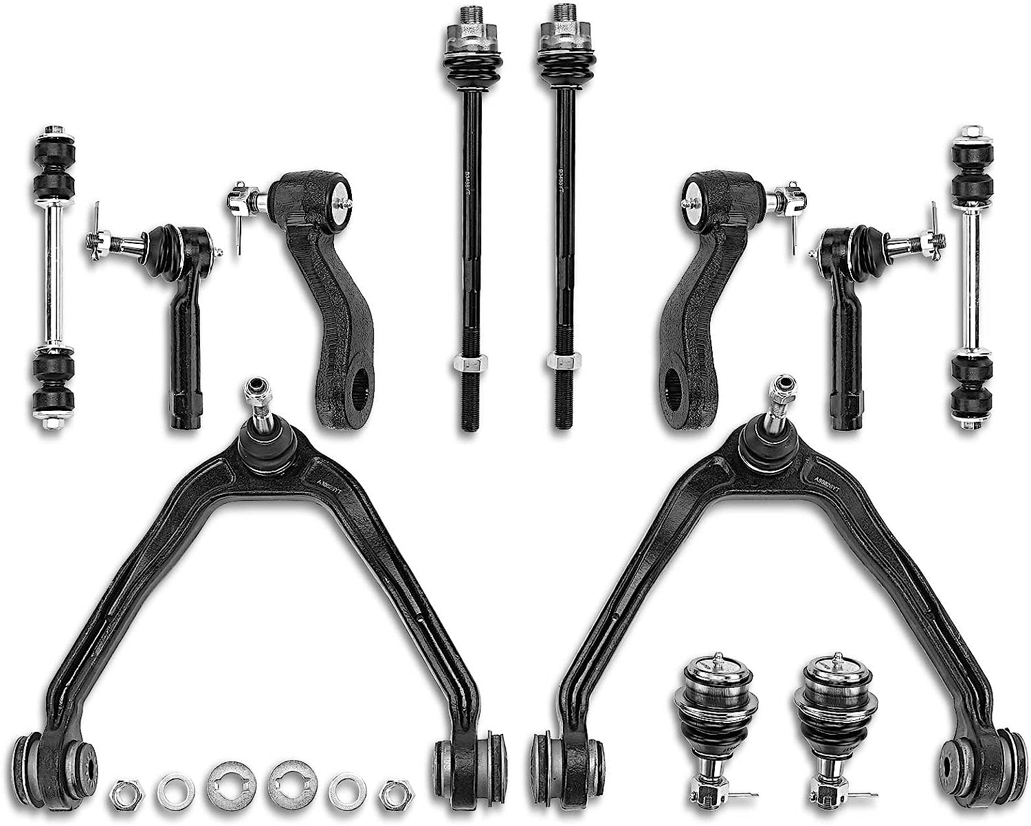 12-Piece Front Steering & Suspension Kit For Chevrolet Silverado 1500 4WD – Tie Rods, Ball Joints, More