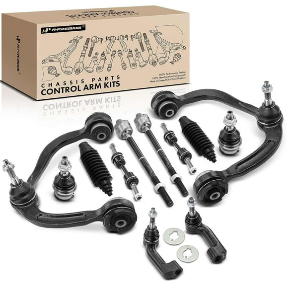 A-Premium 12Pcs Front Suspension Kit, Upper Control Arm, Sway Bar Link, Tie Rod End, Ball Joint, Rack Boot Kit, Compatible with Ford F-150 F150 2009-2014 Expedition Lincoln Navigator 2007-2014