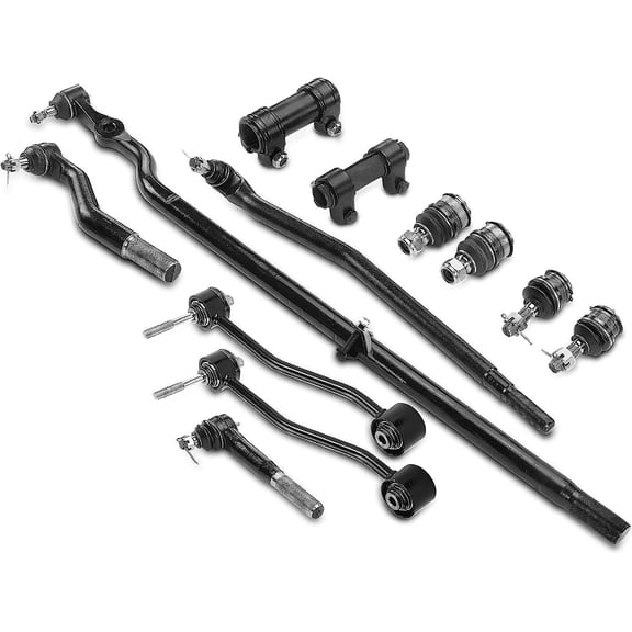 A-Premium 12Pcs Front Suspension Kit Upper Lower Ball Joint Tie Rod End Sway Bar Link Drag Link Adjusting Sleeve Compatible with Ford F-250 2000-2004, F-350 Super Duty 2000-2004, Excursion, 4WD