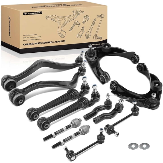 A-Premium 12Pcs Front Suspension Kit Upper Lower Control Arm Tie Rod End Sway Bar Link Compatible with Mazda 6 2003 2004 2005 2006 2007