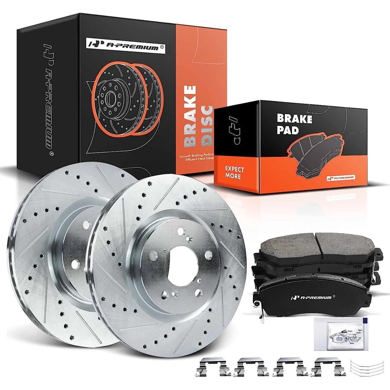 Complete Front & Rear Slotted Brake Rotors & Ceramic Pads Kit For Honda Odyssey 3.5L 5 thumbnail image